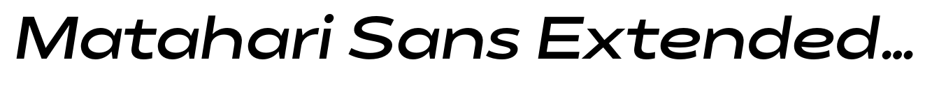 Matahari Sans Extended Bold Oblique image